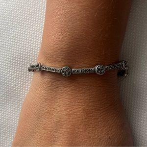 VINTAGE Judith Jack Sterling Silver Narrow Knot
Marcasite Bracelet